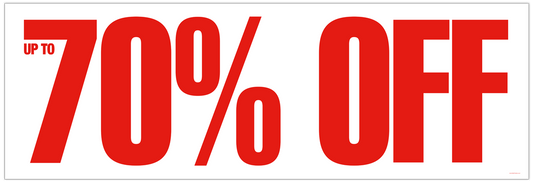 ‘Up to 70%’ Off Banner