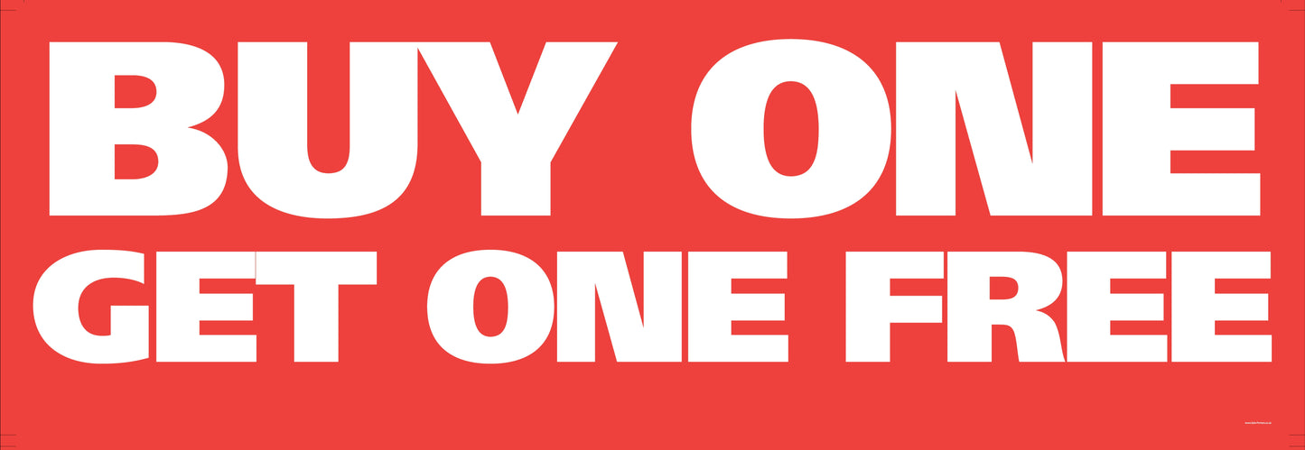 'BUY ONE GET ONE FREE' Banner