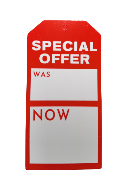 55mm x 110mm 'SPECIAL OFFER' SALE tags
