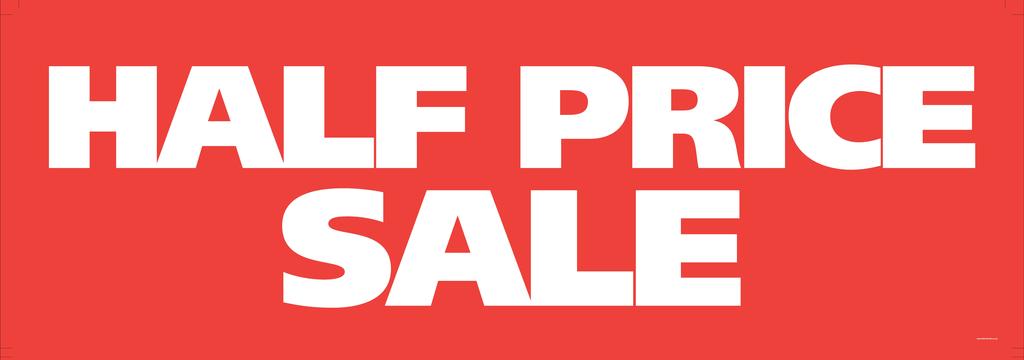 'Half Price Sale' Banner